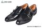 GUCCI Men's Black Calfskin Monk Starp Shoes