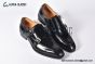 GUCCI Men's Black Calfskin Monk Starp Shoes