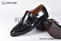 GUCCI Men's Black Calfskin Monk Starp Shoes