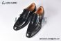 GUCCI Men's Black Calfskin Monk Starp Shoes