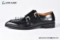 GUCCI Men's Black Calfskin Monk Starp Shoes