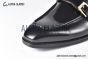 GUCCI Men's Black Calfskin Monk Starp Shoes
