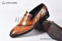 Berluti Cursive Galet Scritto Brown Calfskin Loafer