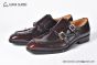 GUCCI Men's Brown Calfskin Monk Starp Shoes