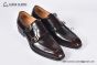 GUCCI Men's Brown Calfskin Monk Starp Shoes