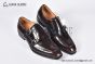 GUCCI Men's Brown Calfskin Monk Starp Shoes