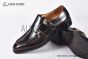 GUCCI Men's Brown Calfskin Monk Starp Shoes