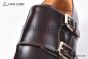 GUCCI Men's Brown Calfskin Monk Starp Shoes