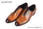 Berluti Alessandro Galet Scritto Brown Calfskin Oxford