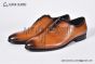 Berluti Alessandro Galet Scritto Brown Calfskin Oxford