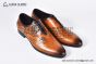Berluti Alessandro Galet Scritto Brown Calfskin Oxford