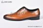 Berluti Alessandro Galet Scritto Brown Calfskin Oxford
