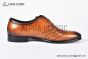 Berluti Alessandro Galet Scritto Brown Calfskin Oxford