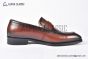 GUCCI Men's Brown Calfskin Loafers with YG Interlocking G