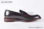 Prada Classic Brushed Red Calfskin Loafers