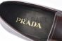 Prada Classic Brushed Red Calfskin Loafers
