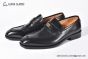GUCCI Men's Black Calfskin Loafers with Interlocking G