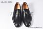GUCCI Men's Black Calfskin Loafers with Interlocking G