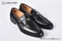 GUCCI Men's Black Calfskin Loafers with Interlocking G