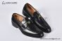 GUCCI Men's Black Calfskin Loafers with Interlocking G