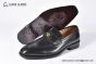 GUCCI Men's Black Calfskin Loafers with Interlocking G