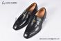 GUCCI Men's Black Calfskin Loafers with Interlocking G
