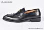 GUCCI Men's Black Calfskin Loafers with Interlocking G