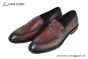 Prada Saffiano Red Calfskin Loafers with Hot-stamped Prada logo