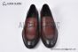 Prada Saffiano Red Calfskin Loafers with Hot-stamped Prada logo