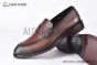 Prada Saffiano Red Calfskin Loafers with Hot-stamped Prada logo
