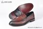 Prada Saffiano Red Calfskin Loafers with Hot-stamped Prada logo