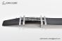 HERMES Reversible Belt Black/Beige Leather with Steel H Square Buckle
