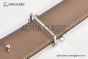 HERMES Reversible Belt Black/Beige Leather with Steel H Square Buckle