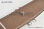 HERMES Reversible Belt Black/Beige Leather with Steel H Square Buckle