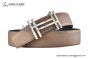 HERMES Reversible Belt Black/Beige Leather with Steel H Square Buckle