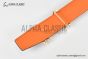 HERMES Reversible Belt Black/Orange Leather with RG H Square Buckle