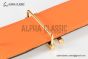 HERMES Reversible Belt Black/Orange Leather with RG H Square Buckle