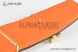 HERMES Reversible Belt Black/Orange Leather with RG H Square Buckle