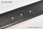 HERMES Reversible Belt Black/Orange Leather with RG H Square Buckle
