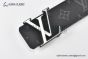 LV Initiales 40MM Reversible Belt Black Monogram Canvas and Calf Leather with Gray Steel Iconic LV Initiales Buckle