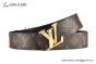 LV Pyramide 40mm Belt Brown Monogram Canvas with Yellow Gold LV Pyramide Buckle