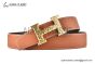 HERMES Reversible Belt Black/Beige Leather with Yellow Gold H Martelee Buckle
