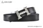 HERMES Reversible Belt Black Leather with Steel H Martelee Buckle