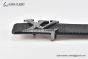 LV Initiales 40MM Black Leather Belt with Gray Steel LV Signature Buckle
