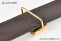HERMES Reversible Belt Black/Chocolate Leather with Yellow Gold H Guillochee Buckle