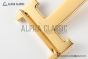 HERMES Reversible Belt Black/Chocolate Leather with Yellow Gold H Guillochee Buckle