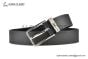 LV Pont Neuf 35mm Belt Black Taiga Leather with Stainless Steel LV Signature on the Metal Loop Buckle