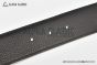 HERMES Reversible Belt Black Leather with Steel H Guillochee Buckle