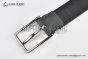 LV Pont Neuf 35mm Belt Black Taiga Leather with Stainless Steel LV Signature on the Metal Loop Buckle