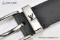 LV Pont Neuf 35mm Belt Black Taiga Leather with Stainless Steel LV Signature on the Metal Loop Buckle